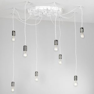 David Hunt Lighting - Chatsworth Decorative 8 Light Arctic White Pendant Cluster