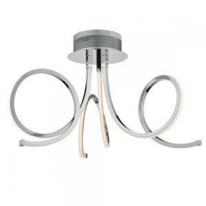 The Lighting Book - Tiro Semi Flush LED Chrome