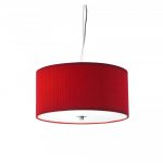 Zaragoza Small Red Ceiling Pendant with Diffuser