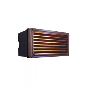 AGHER Recessed Grill Wall Light in Antique Brass