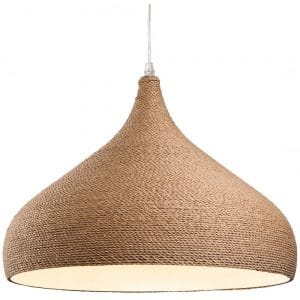 The Lighting Collection COAST Brown Rope Pendant