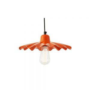 Monaghan Lighting ARDLE Modern Factory Pendant in Powder Coated Orange
