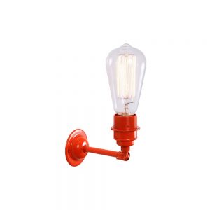Monaghan Lighting LOME Vintage Minimalist Wall Light in Powder Coated Orange