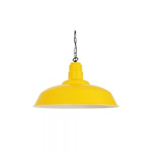 Monaghan Lighting WYSE Industrial Pendant Light in Powder Coated Yellow