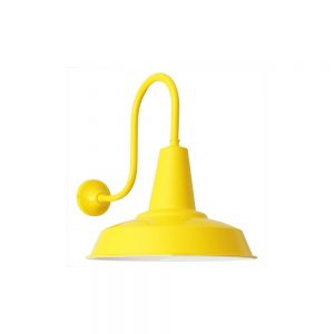 Monaghan Lighting HEX Factory Industrial Wall Light in Powder Coated Yellow