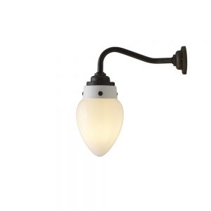 Davey Lighting PINE - Ip44 Bathroom Wall Light In Opal Glass And Weathered Brass