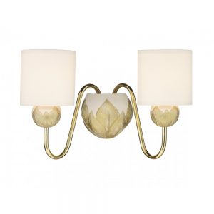 DAHLIA - Ivory Gold Double Wall Light