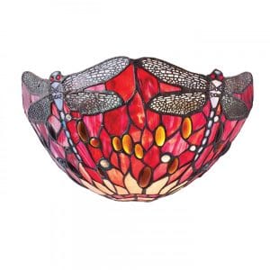RED DRAGONFLY - Tiffany Wall Washer Wall Light