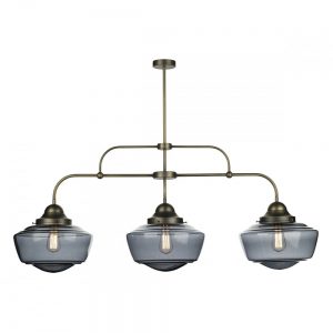 David Hunt Lighting STOWE - 3 Light Smoke Glass Pendant