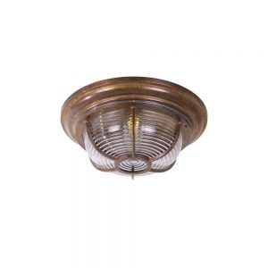 ADUR - Bathroom Marine Ceiling Light Fitting In Antique Brass