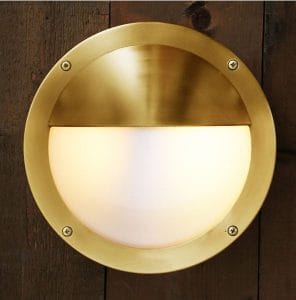 BEGAWAN - Bathroom 27Cm Semi Flush Wall Light In Satin Brass