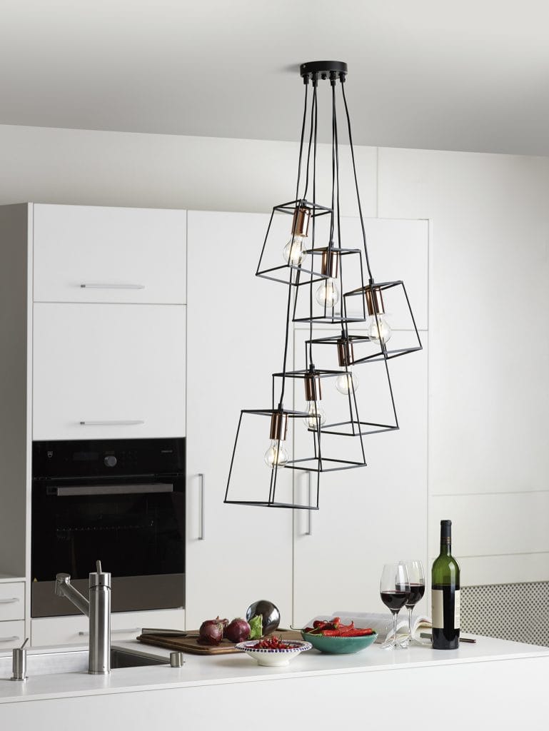 The Lighting Book TOWER - 6 Light Cluster Ceiling Pendant Black