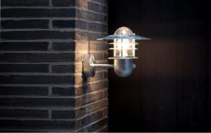 AGGER - Exterior Wall Light in Galvanised Aluminium with PIR Motion Sensor