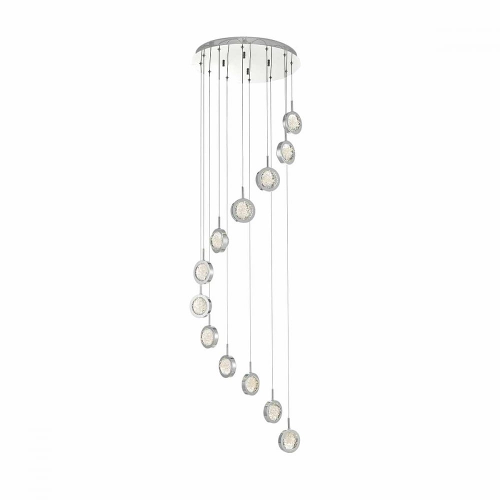 Dar Livia 11 Light Spiral Cluster Pendant