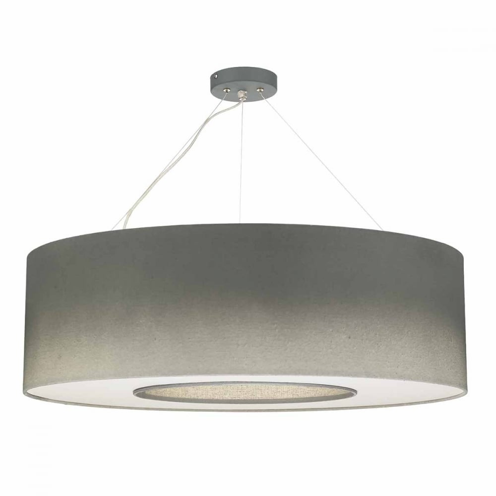 TAVIRA - 6lt Pendant in Silver Grey with Diffuser
