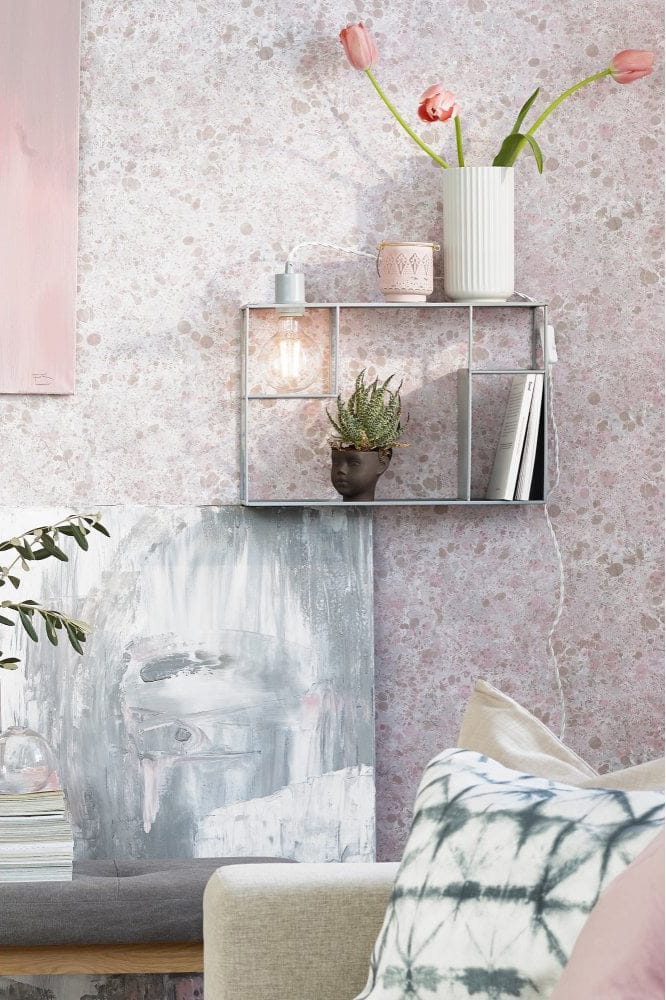 GLOBEN LIGHTING SHELFIE Wall Light Grey and Shelving Unit