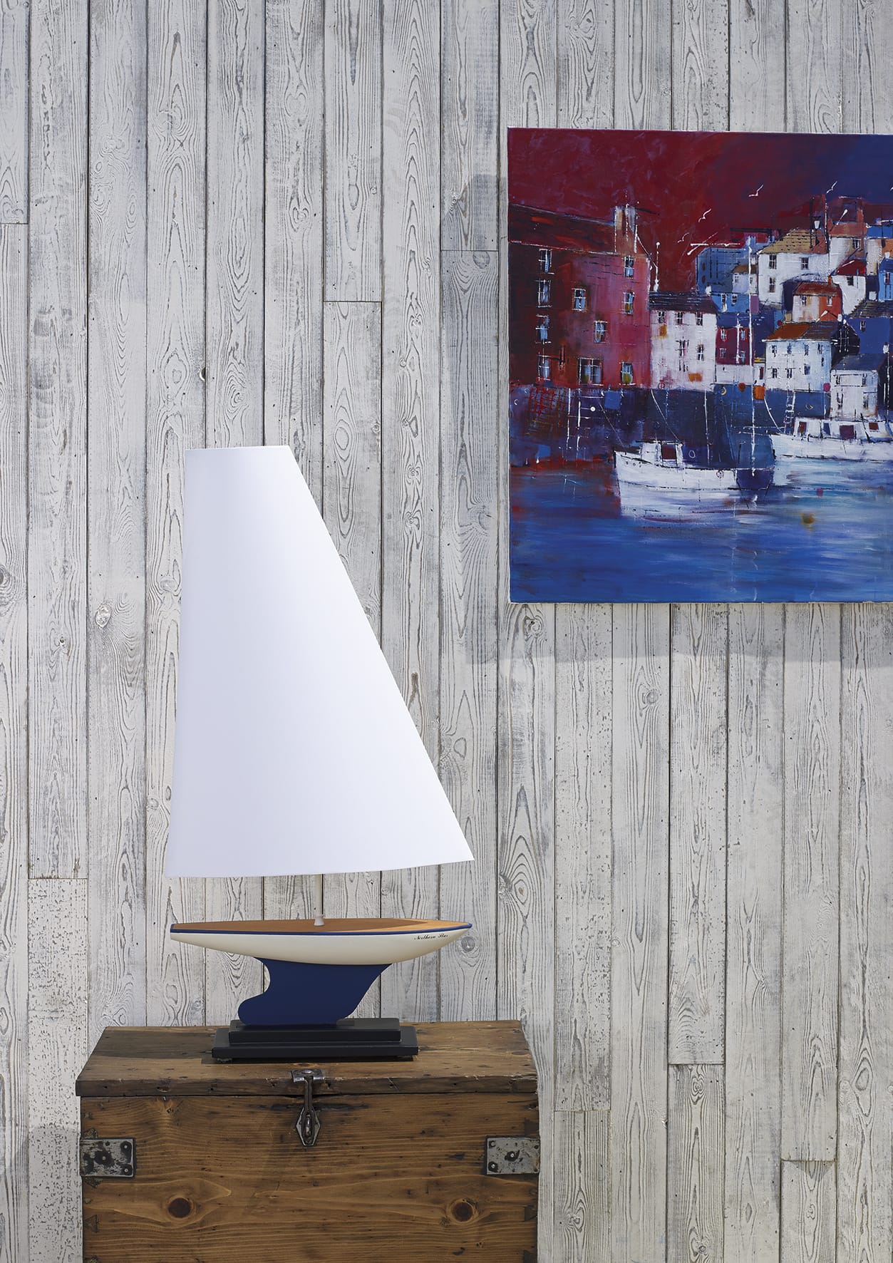 DAVID HUNT LIGHTING YACHT - Nautical Table Lamp and Sail Shade by Lighting and Lights