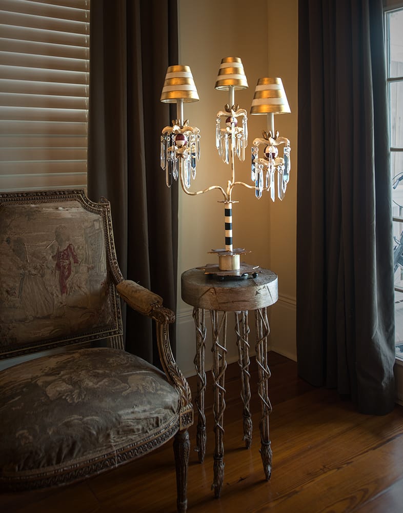 BIRDLAND Opulent 3 Arm Table Lamp Gold with Crystal Drops | Lighting and Lights UK