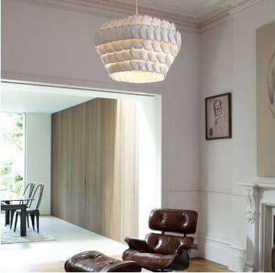 CRANTON - Hexagonal Ceiling Pendant Sand And Taupe Braided Cable
