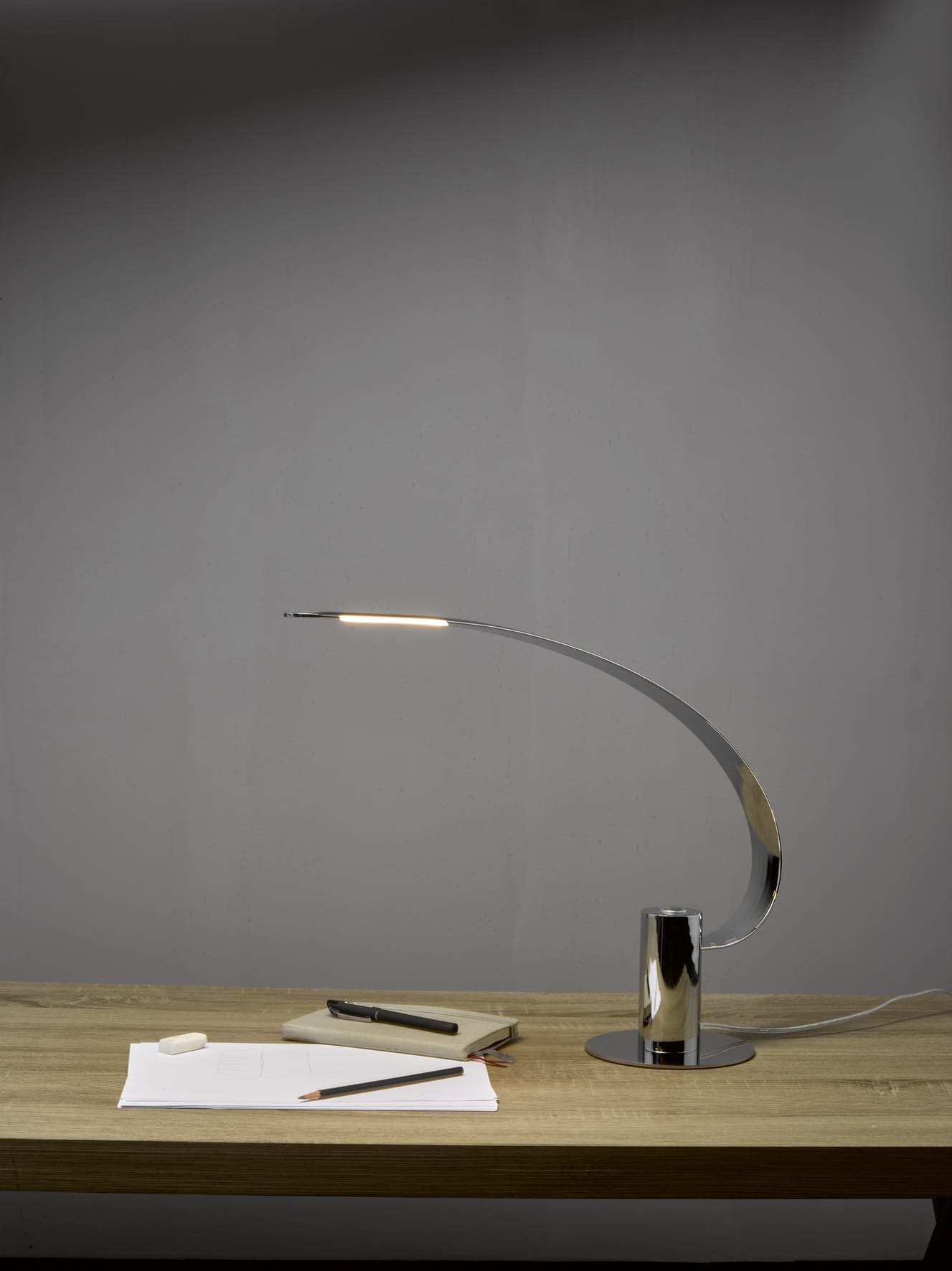 THE LIGHTING BOOK KYOMI LED Tap Style Touch Table Lamp Polished Chrome