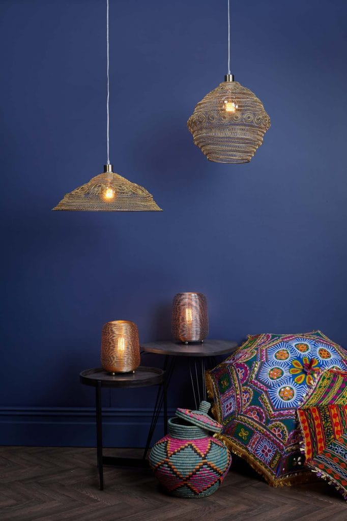 THE LIGHTING BOOK; VOLUME 2
KIKI Easy Fit Ceiling Pendant/Shade Gold Woven Swirls and Loops