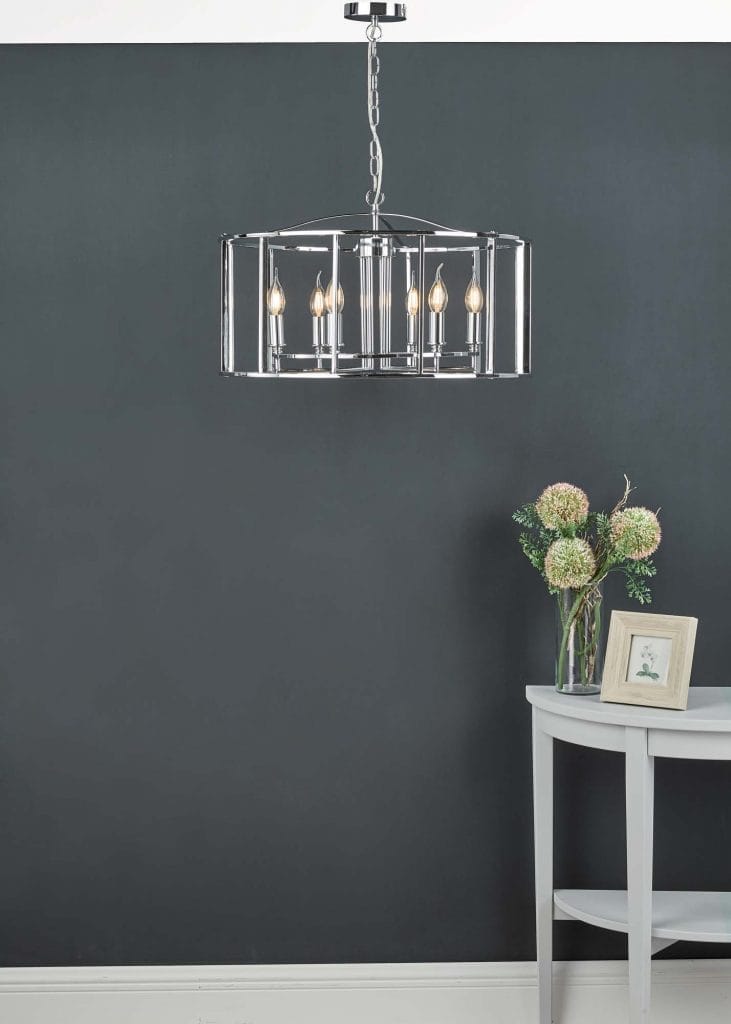 THE LIGHTING BOOK; VOLUME 2
MYKA Transitional 6 Light Candle Ceiling Pendant Polished Chrome
