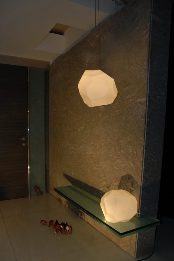 ASTEROID - Inside or Outside Table Lamp in Geometric Matte White Glass