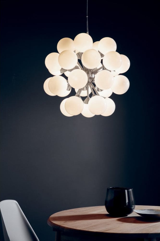 PROJECT: LIGHTING
OSCAR 28 Light Pendant 3W Satin Nickel Effect Plate & Gloss White Glass