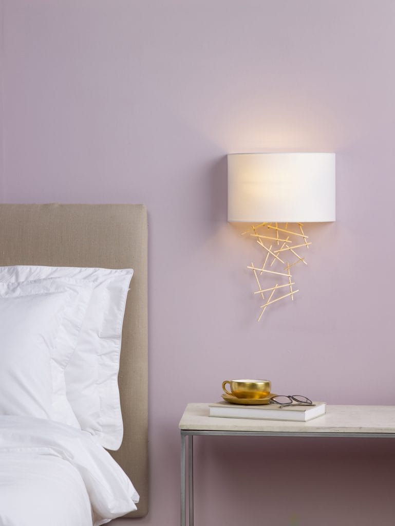 THE LIGHTING BOOK; VOLUME 2
CEVERO Randomised Stick Wall Light in Gold with Cream Shade | Lighting and Lights UK