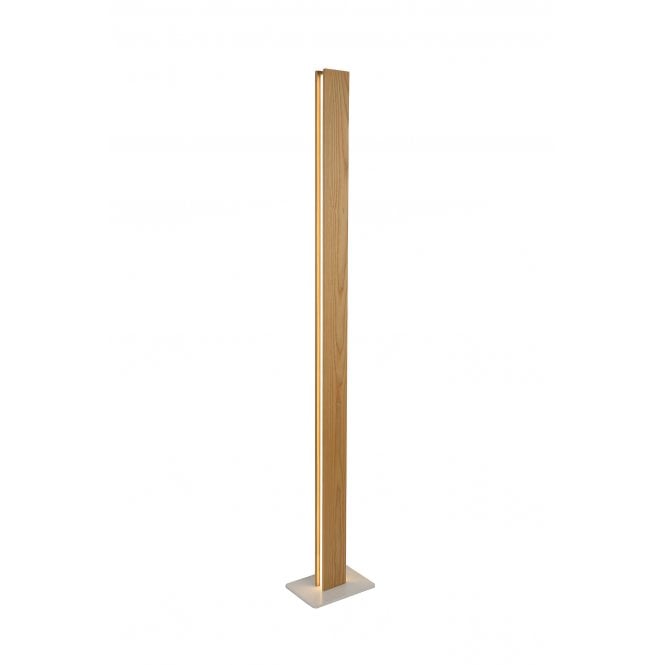 Contemporary LED wooden finish floor lamp.