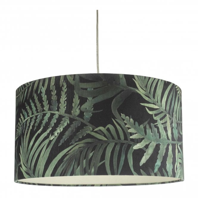 Leaf print ceiling shade.
