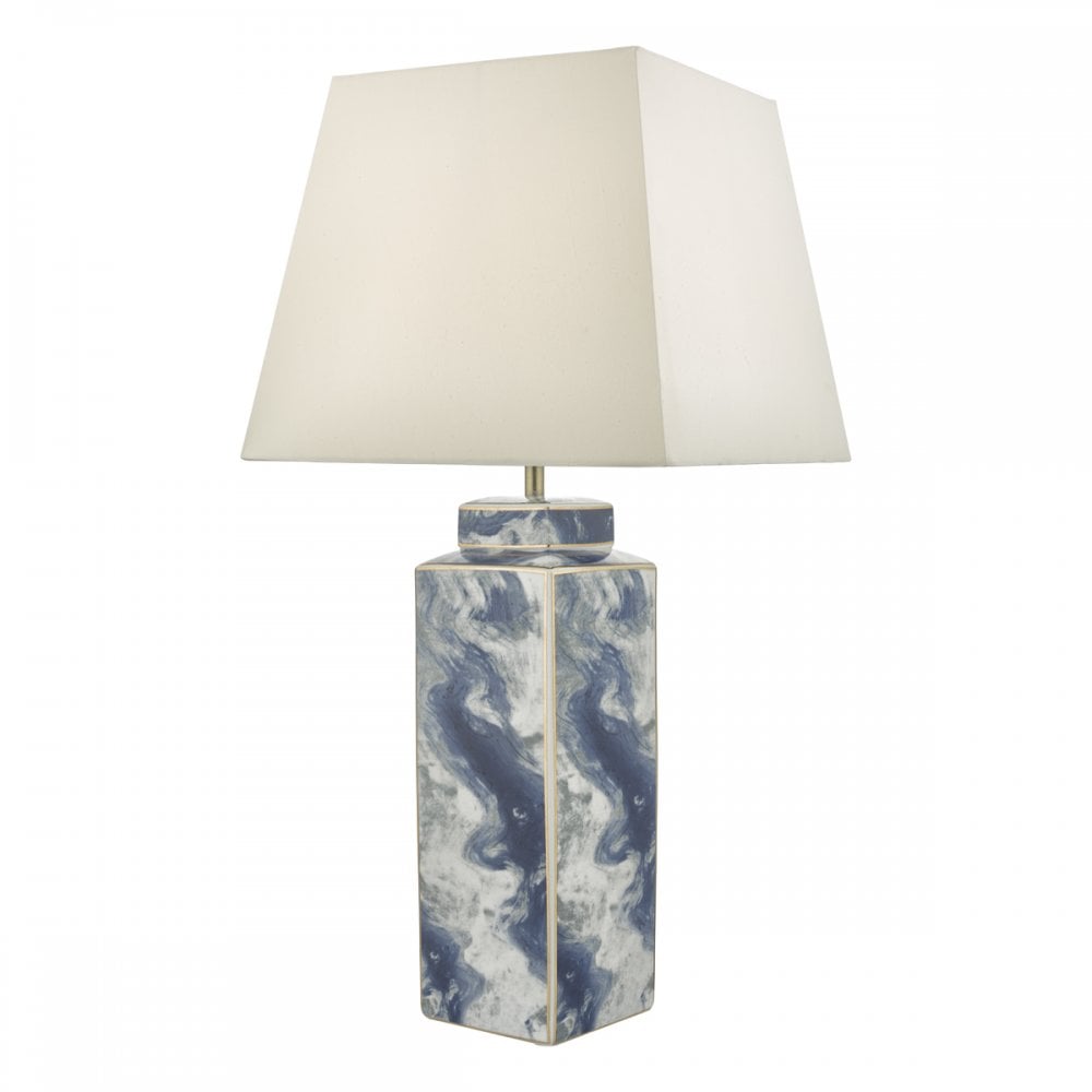 /blue table lamp