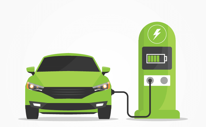 electric car charging port graphic