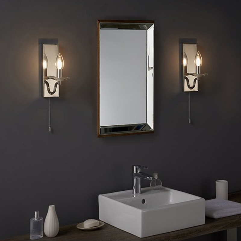 Dimmable candle wall light