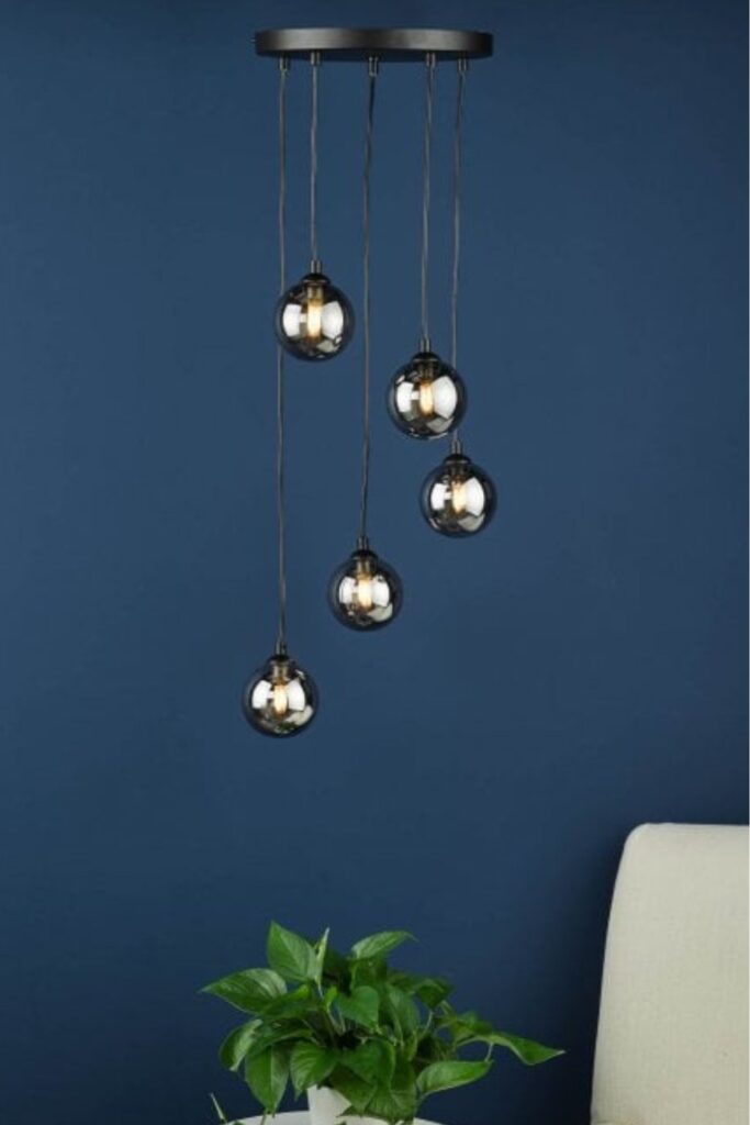 Low hanging cluster ceiling light double insulated