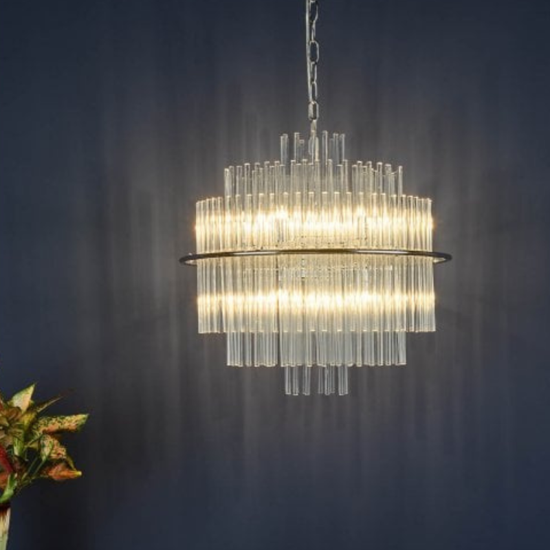 Dimmable crystal chandelier