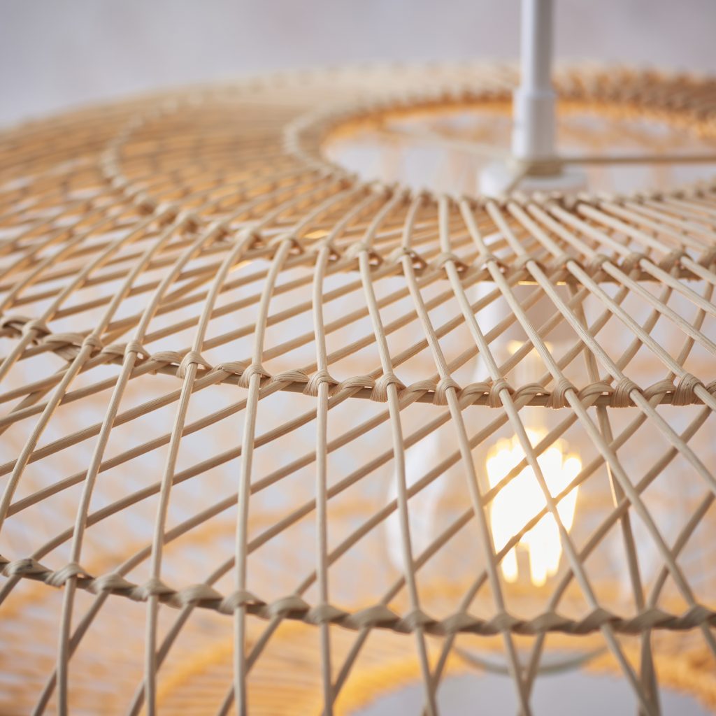 eco-friendly rattan ceiling light