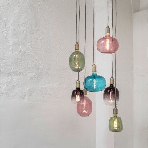 giant multi-coloured LED bulbs