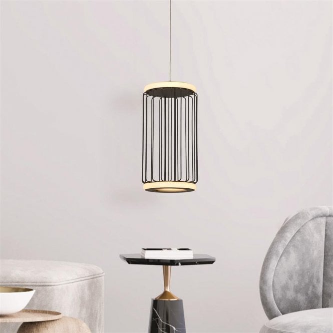integrated LED black cage ceiling light