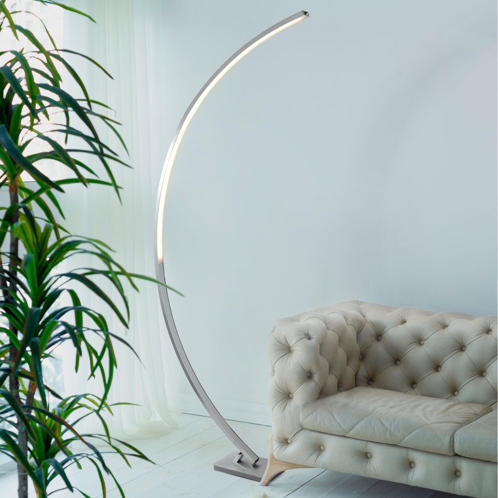 modern curved arc LED floor lamp
