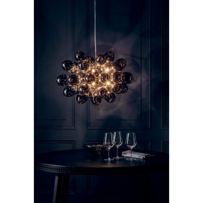 Glass bubble double insulated cluster ceiling lamp