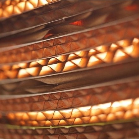 eco-friendly cardboard light close up