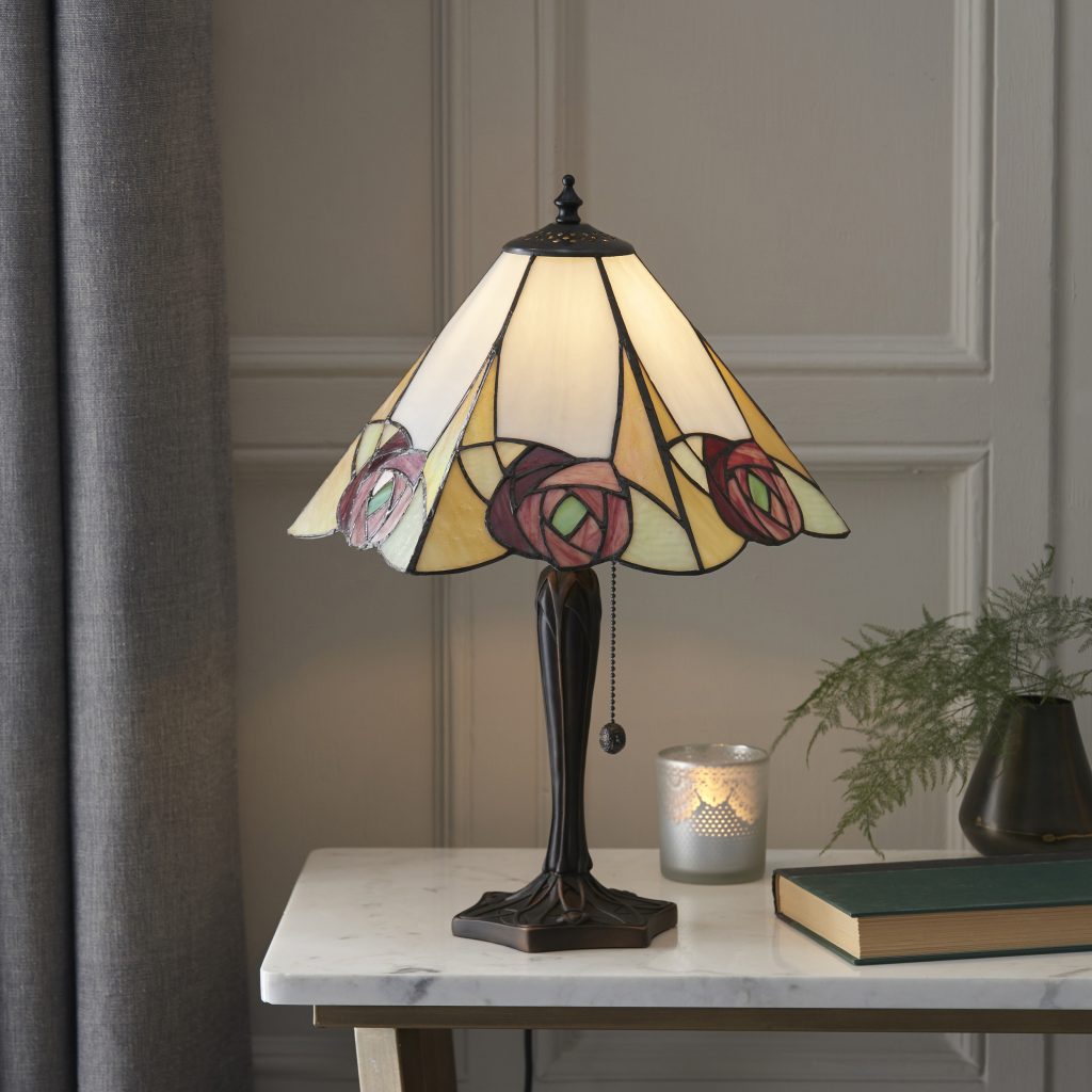 mackintosh style tiffany table lamp