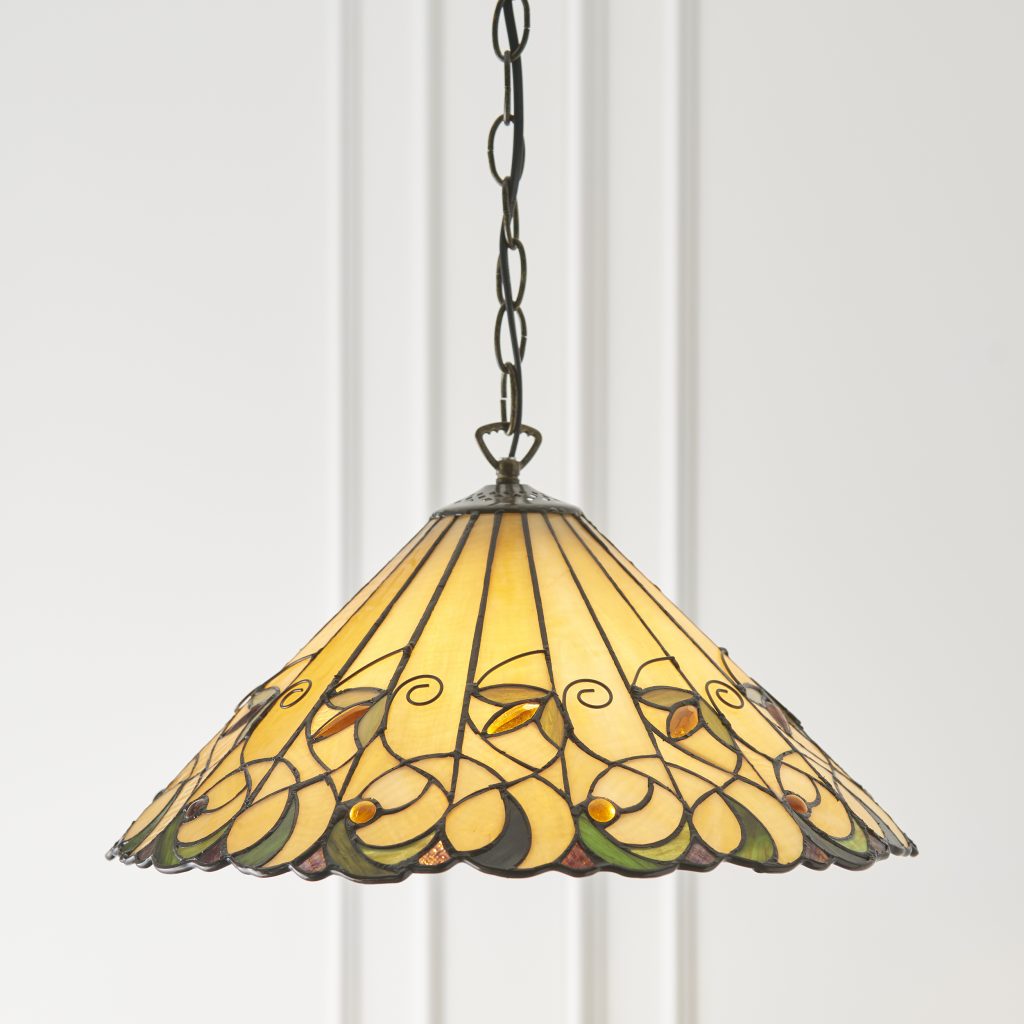 art nouveau tiffany style ceiling pendant