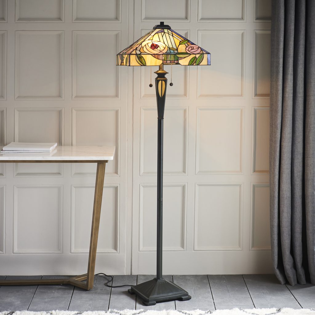 art nouveau style tiffany floor lamp