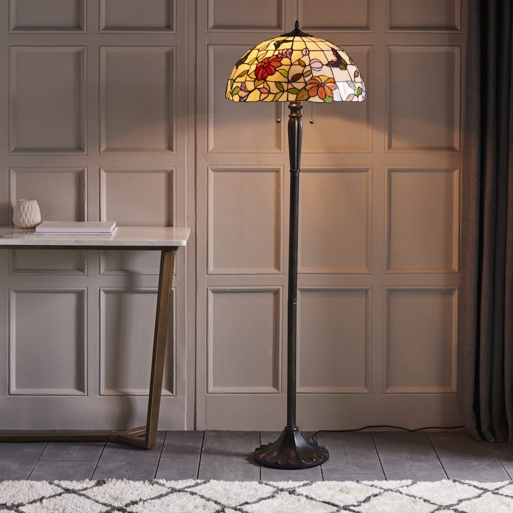 tiffany style butterfly floor lamp