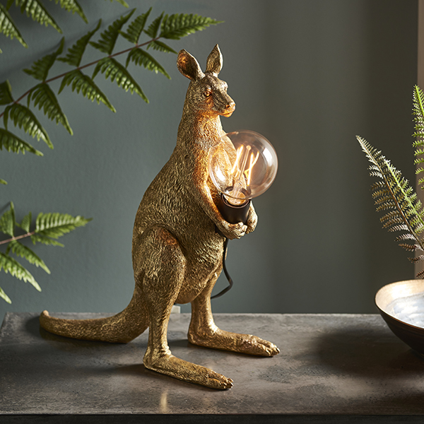 kangaroo bare bulb table lamp