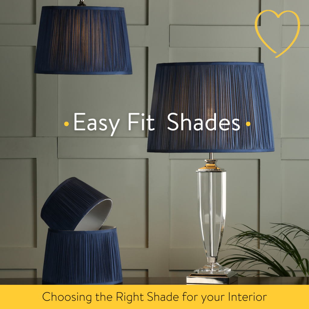 navy blue Laura Ashley pleated empire shades