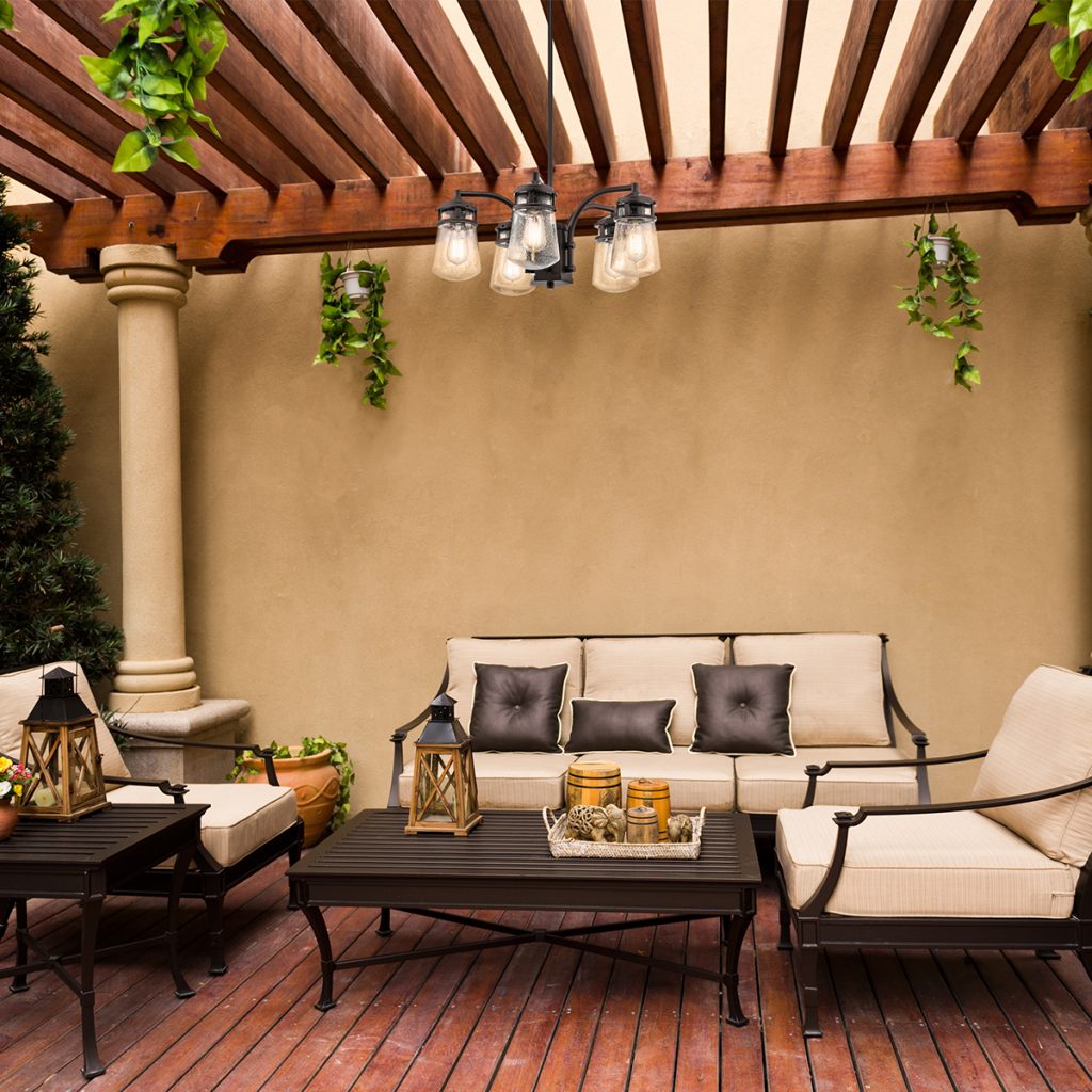 5 light outdoor ceiling pendant