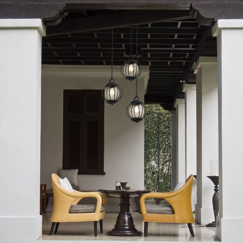 globe cage outdoor hanging pendant